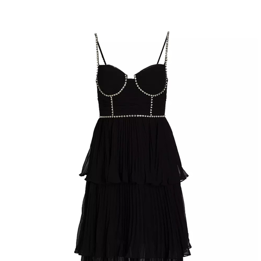 Self-Portrait Bustier Chiffon Midi-Dress Sold Out Everywhere NWT Saks size 2